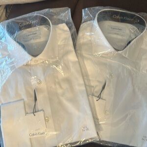 Calvin Klein slim fit dress shirt - White